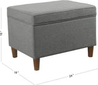 HomePop 24" Storage Ottoman - Gray
