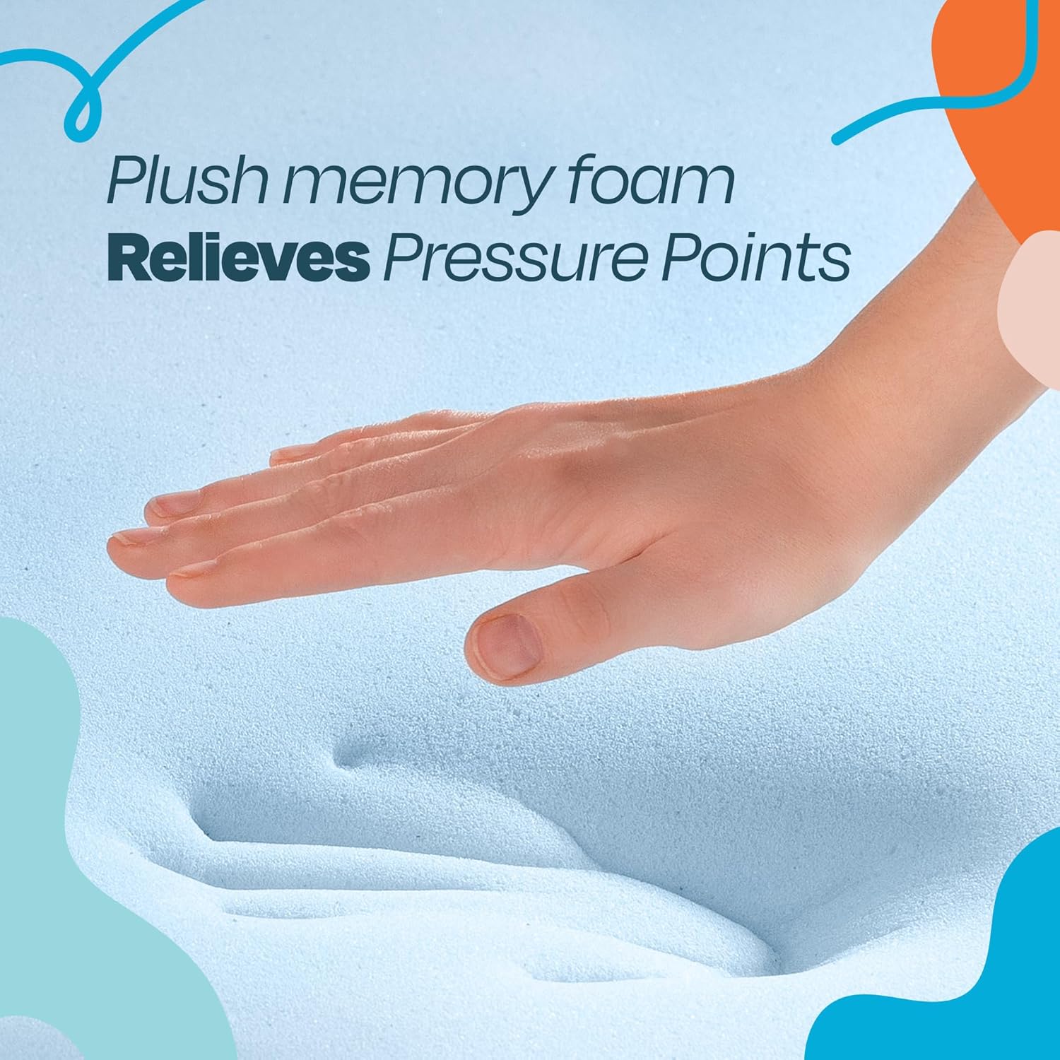 Linenspa Memory Foam Mattress Topper, Queen Size - 3 Inch Gel Infused Memory Foam - Plush Feel - Cooling and Pressure Relieving - CertiPUR Certified