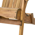 Christopher Knight Home Hanlee Folding Wood Adirondack Chair, Natural Stained Twin