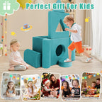 11pcs Modular Kids Play Couch Toddler Sectional Sofa DIY Creativing Convertible Play Fort Foam Play Couch Child Floor Folding Sofa for Playroom Bedroom Living Rooms Furniture(Dark Gray)