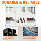 Ultrawall Metal Pegboard Panels, Pegboard Wall Organizer, Peg Boards for Garage, Tool Storage Organization, 12"X24", 3pcs, White