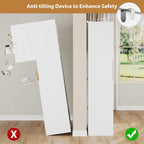 HIFIT 2 Pcs Tall Kitchen Pantry Cabinet, Large Kitchen Hutch Storage Cabinet with Doors & Wide Shelves, 67" Tall Modern Coffee Bar Cabinets with Drawers Cupboard Set for Home Dining Living Room, White