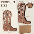 Havawish 2 Pcs Western Wall Decor Wood Cowboy Boots Wall Planter for Indoor Plants 12 x 8'' Western Boot Flower Hanging Vase for Flower Faux Rustic Home Decor for Bathroom Bedroom(Retro Style)