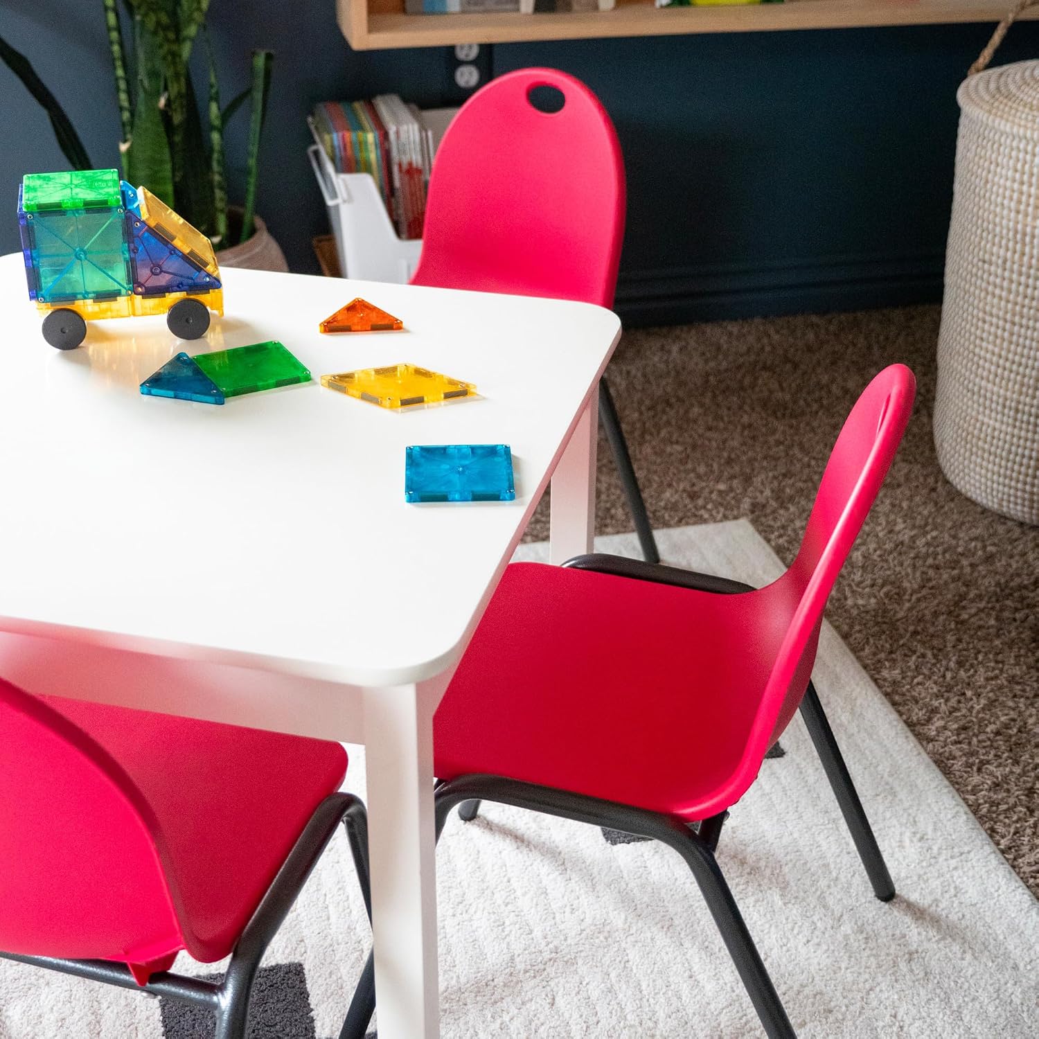 Backyard Discovery 12" Kid's Stacking Chairs-4 Pack-Red