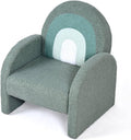 JOYMOR Kids Sofa, Toddler Armchair with Full Teddy Fleece Coverage, Ultra-Soft & Plush, Sturdy Base for Boys and Girls, Green