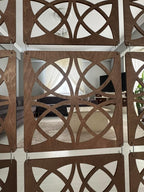 Decorative Hanging Divider Panels, Walnut, Set of 12
