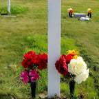 Memorial Floral Vases, Cemetery Vase, Headstones Flower Holder, Grave Cone Vase, Flower Pots for Outdoor Plants, Decorative Plastic Containers (Set of 6, Black)