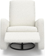 Graco Teddi Power Recliner Swivel Glider, Electronic Power Recline, Oeko-TEX 100 Certified, USB-A & USB-C Charger, Premium Cushioning & Comfort – (Ivory Boucle)