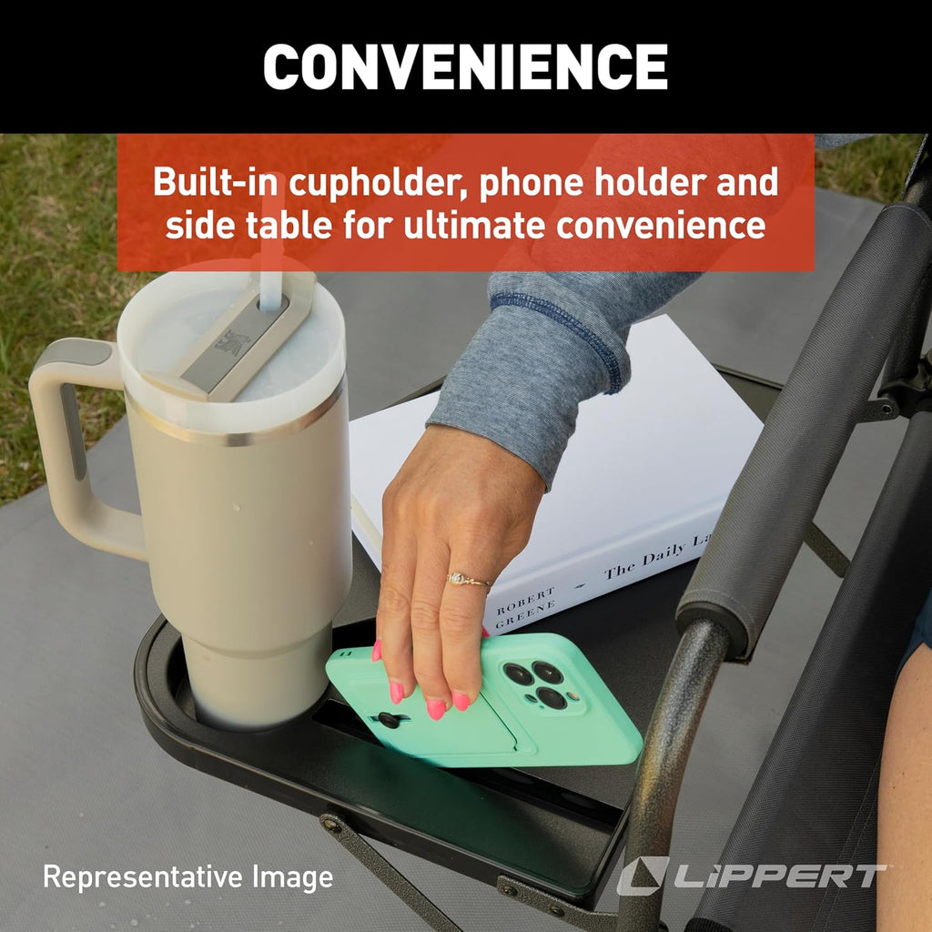 Lippert Scout XL Director Chair with Side Table - Sand