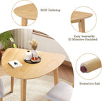Triangular Wood Table - 35.91" Modern Space-Saving Geometric Side Table for Living Room, Bedroom, Kitchen, Natural Finish for Living Room, Small Space, Natural
