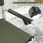 Magshion Tall Director Chair for Vendors & Makeup Artists, 31" Seat Height, 250 lbs Capacity, Portable Folding Chair w/Side Table, Side Pocket & Cup Holder for Booths, Craft Fairs, Camping, Dark Green