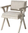 Mercana Furniture & Decor Director's Chair Topanga II by Mercana Armchair, 23.0L x 22.0W x 31.5H, Whitewashed | Cream