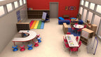Learniture Active Learning Chair/ Stool, 15" H, Red, LNT-3046-15RD