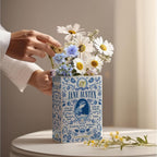 H&H + 6 in 1 + Jane Austen Book Vase for Flowers + Bookmark + Emma, Mansfield Park, Sense and Sensibility, Northanger Abby, Persuasion, Pride and Prejudice Merch + 2025 Jane Austen Anniversary Edition