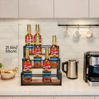 THYGIFTREE Coffee Syrup Rack Organizer 3-Tier 12 Syrup Bottles Holder Stand for Coffee Bar Station Storage Shelves for Syrup, Wine, Dressing for Kitchen Countertop