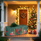 9 Ft Christmas Tree Storage Bag, Waterproof Heavy Duty Oxford, Extra Large Xmas Tree Storage Bag with Handles and Sleek Zipper for Christmas Ornaments Wreath, Green