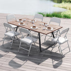 Nazhura 4 Pack Folding Chairs with Padded Vinyl Cushion Chairs with Comfortable Cushion and Durable Steel Frame for Home and Office, for Indoor and Outdoor Events (White, Vinyl)