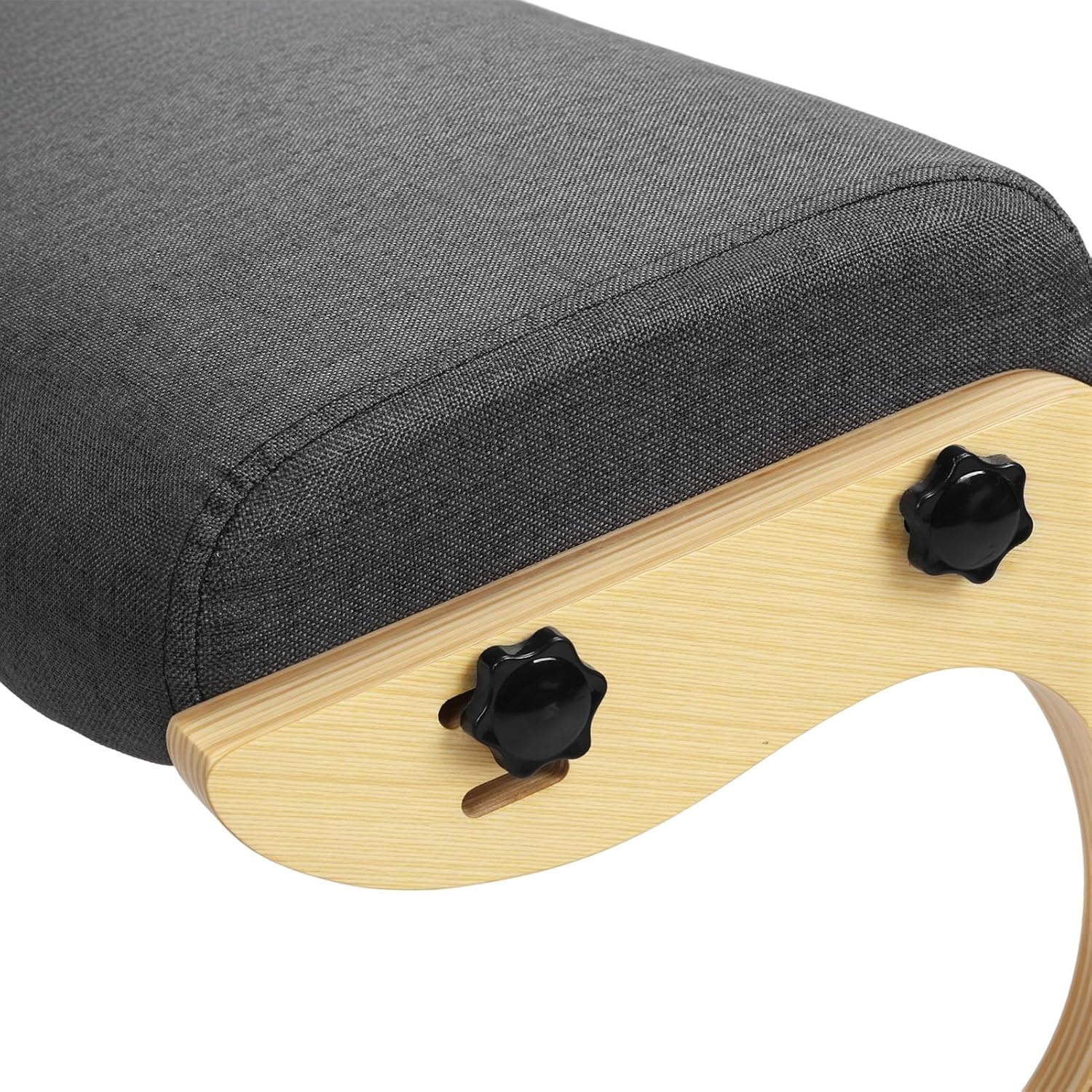 Kneeling Chair Ergonomic Posture Chair, Wood Adjustable Rocking Knee with Soft Padding, Natural Relief for Neck or Back Pain for Home Office, Max Load 258 lb