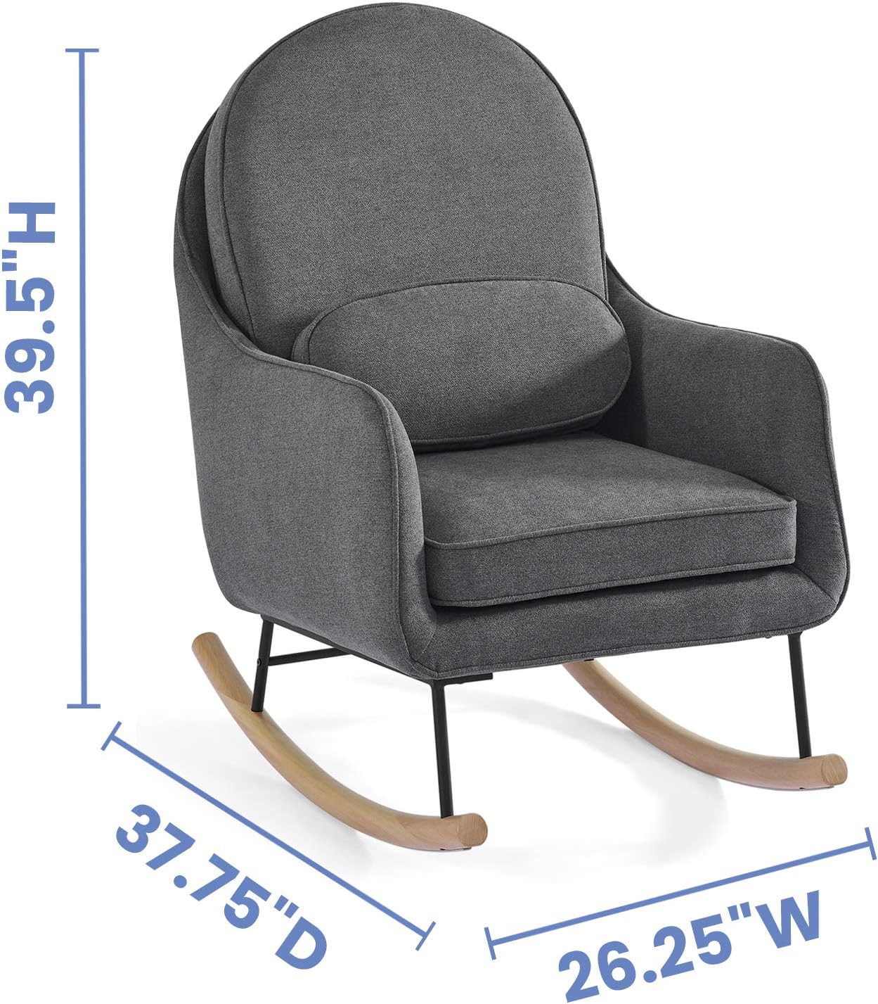 Delta Children Rocker Ella, Stone Grey