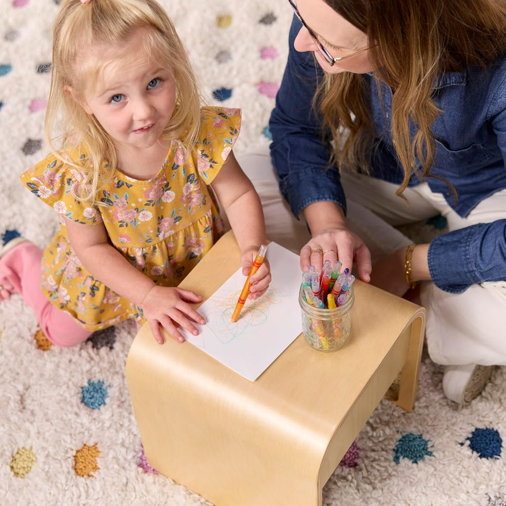 ECR4Kids Bentwood Multipurpose Toddler Cube Chair, Montessori Furniture, Natural