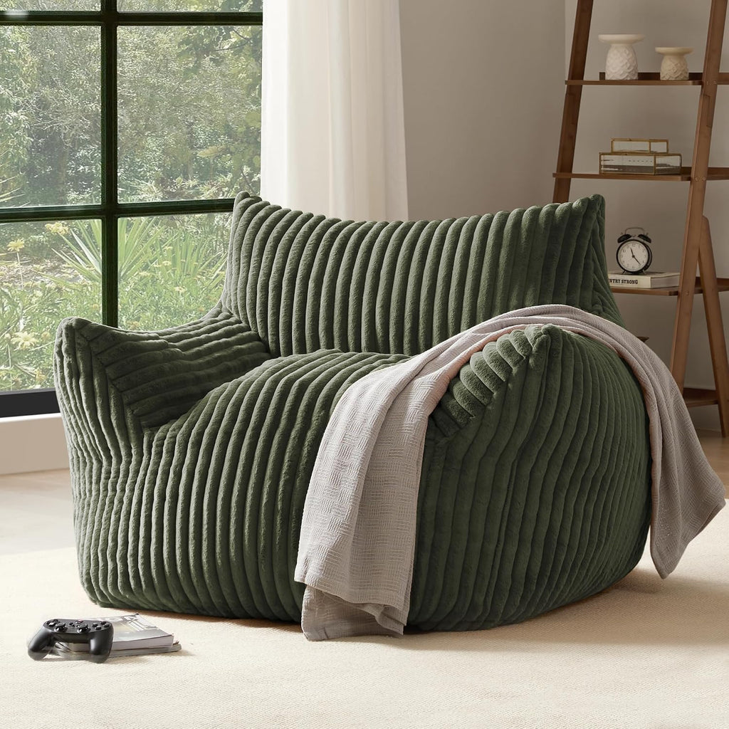 Oversized Bean Bag Chair for Living Room Furniture Bean Bag Chairs for Adults- Small Couch & Lounge Accent Chair for Living Room Chairs or Bedroom