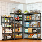 LEVELEVE 5-Tier Storage Shelving Unit, Metal, for Garage, Kitchen, Laundry Room, Adjustable, 30" L x 12" W x 60" H, Rectangular, 1 Pack