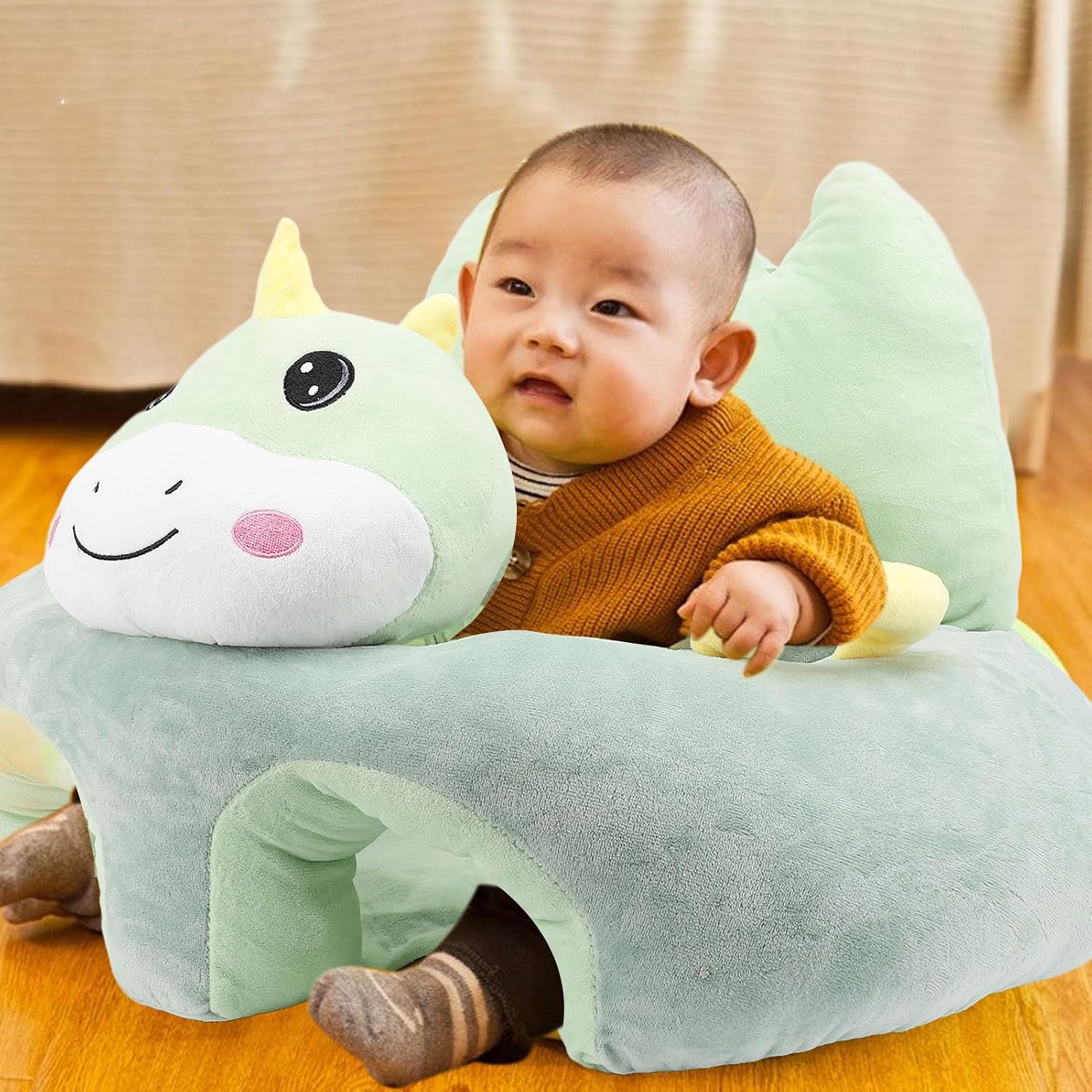 GOTOTOP Baby Seat Chair, Baby Back Support Sofa, Inflatable Sofa, Soft Filling Made of PP Cotton, Increased Comfort, Skin Friendly Back Support, Seat Cushion for Toddlers