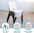 Lifetime 80385 Kids Stacking Chair, Almond