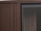 roomfitters 51.2'' Display Cabinet with Glass Doors, Pantry Storage Cabinet with Shelves for Living Room and Kitchen, Walnut