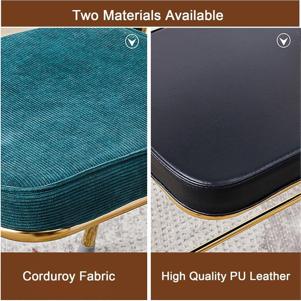 Portable Folding Chairs with Padded Cushion for Comfort Back Support and Durability Ideal for Home Office Indoor and Outdoor Events(Corduroy+Green)
