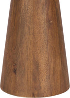Kate and Laurel Solbrett Transitional Sophisticated Round Side Table, 12 x 12 x 22, Walnut, Sculptural Living Room End Table with Unique Pedestal Table Design for Use as Bedroom Nightstand