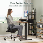 Homall Electric Standing Desk with 2 Drawers, Adjustable Height Computer Desk with Monitor Shelf Sit Stand Table with Splice Board Quick Install for Home Office (Rustic Brown, 48 Inch)