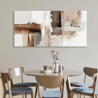 Azatyam Wall Art for Living Room Canvas Wall Art Abstract Beige Brown White Minimalist Modern Wall Decor for Bedroom Home Wall Art Picture Prints Horizontal Large Artwork Paintings Decor 20" x 40"