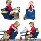 Seat Sack Student Chair Storage Pocket - 19", Single Pocket, Classroom Chair Organizer for Student Desks, Durable Over-the-Chair Storage, Ready-to-Use Name Tag Window, Blue, 1-Pack