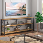 Tribesigns 71" Sofa Tables,Extra Long Couch Table, Narrow Long Console Table, Entryway Table,Sofa Table with 3 Tiers Storage Shelves (Light Brown)