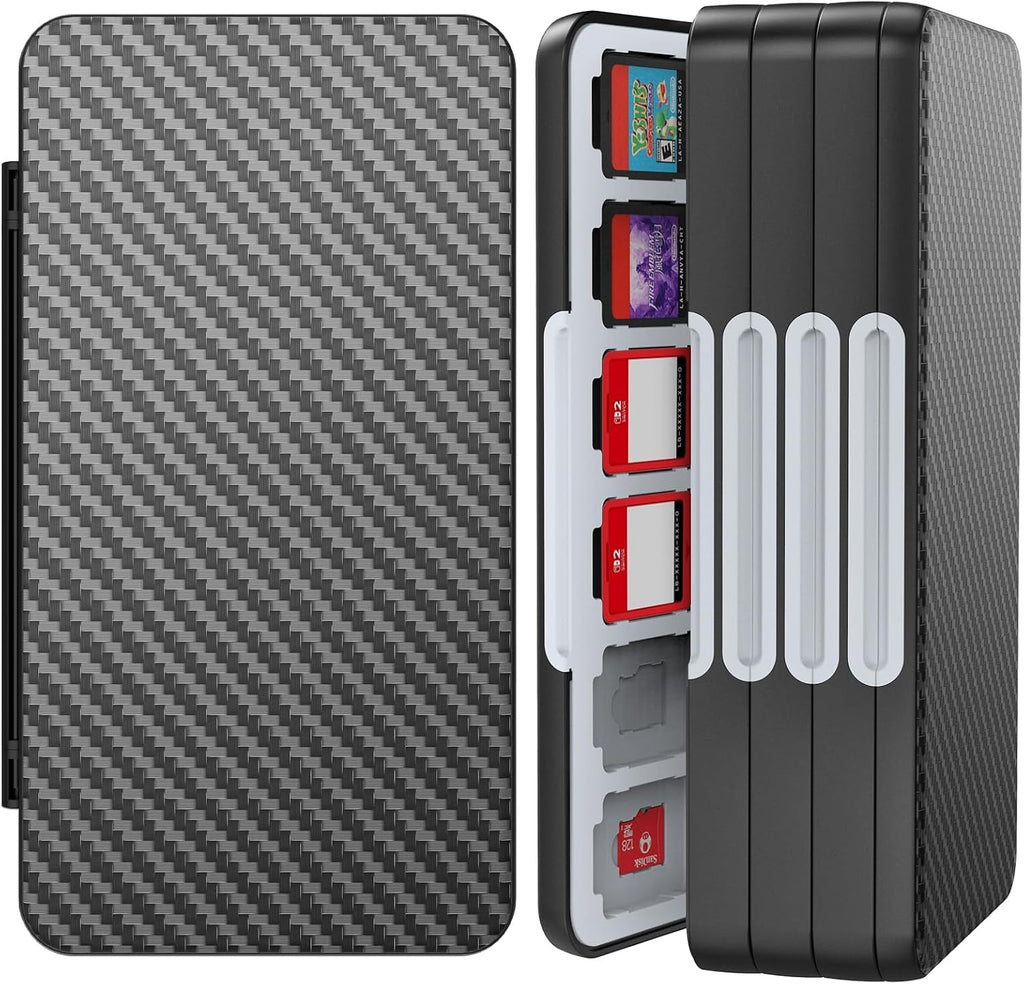 HEIYING Game Card Case Holder Compatible with Nintendo Switch 2/OLED /Lite ,Portable Memory Card Storage Case with 96 Games Cards Slots and 24 Micro SD Cards Slots