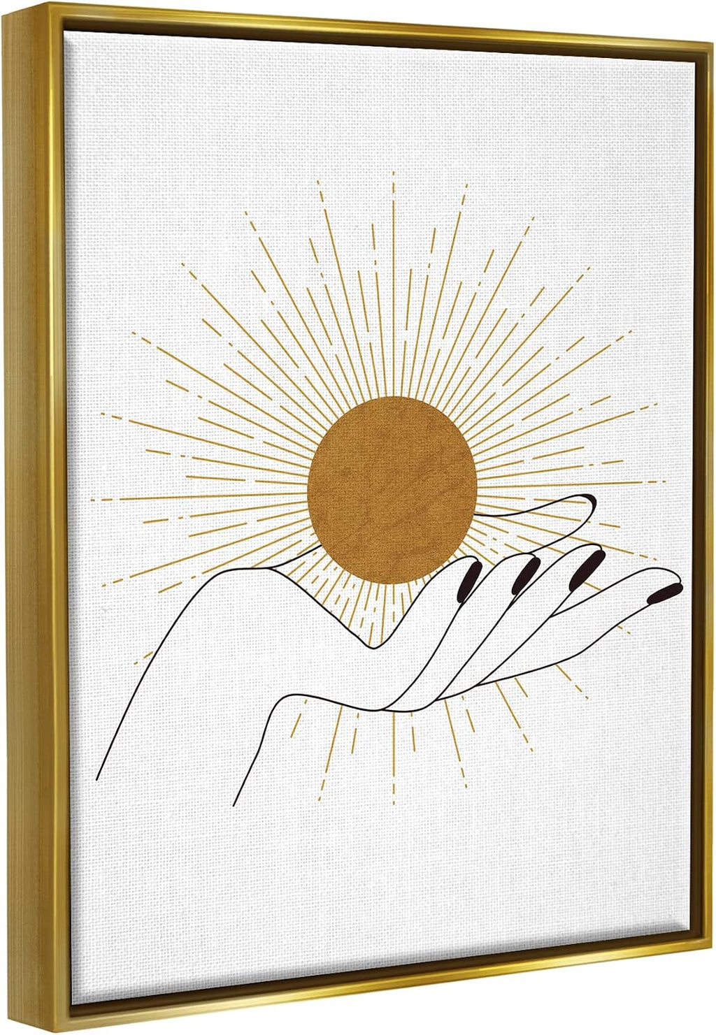 Stupell Industries Hand Holding Deco Inspired Sun with Rays, Design by JJ Design House LLC