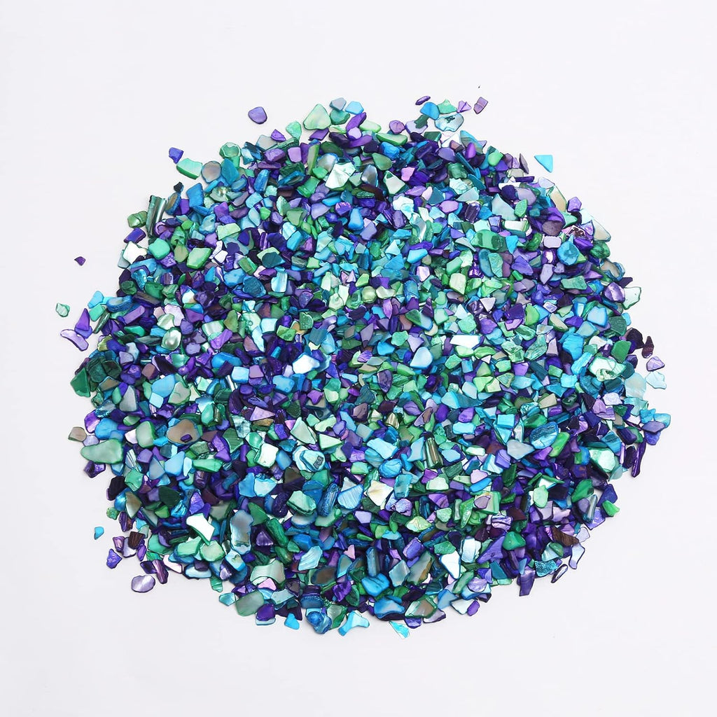 QICQDRAM Crushed Shells for Crafts 2 LBS(32OZ) Small Natural Crushed Shells Bulk, for Crafts DIY Beaching Wedding Decoration Vase Fillers