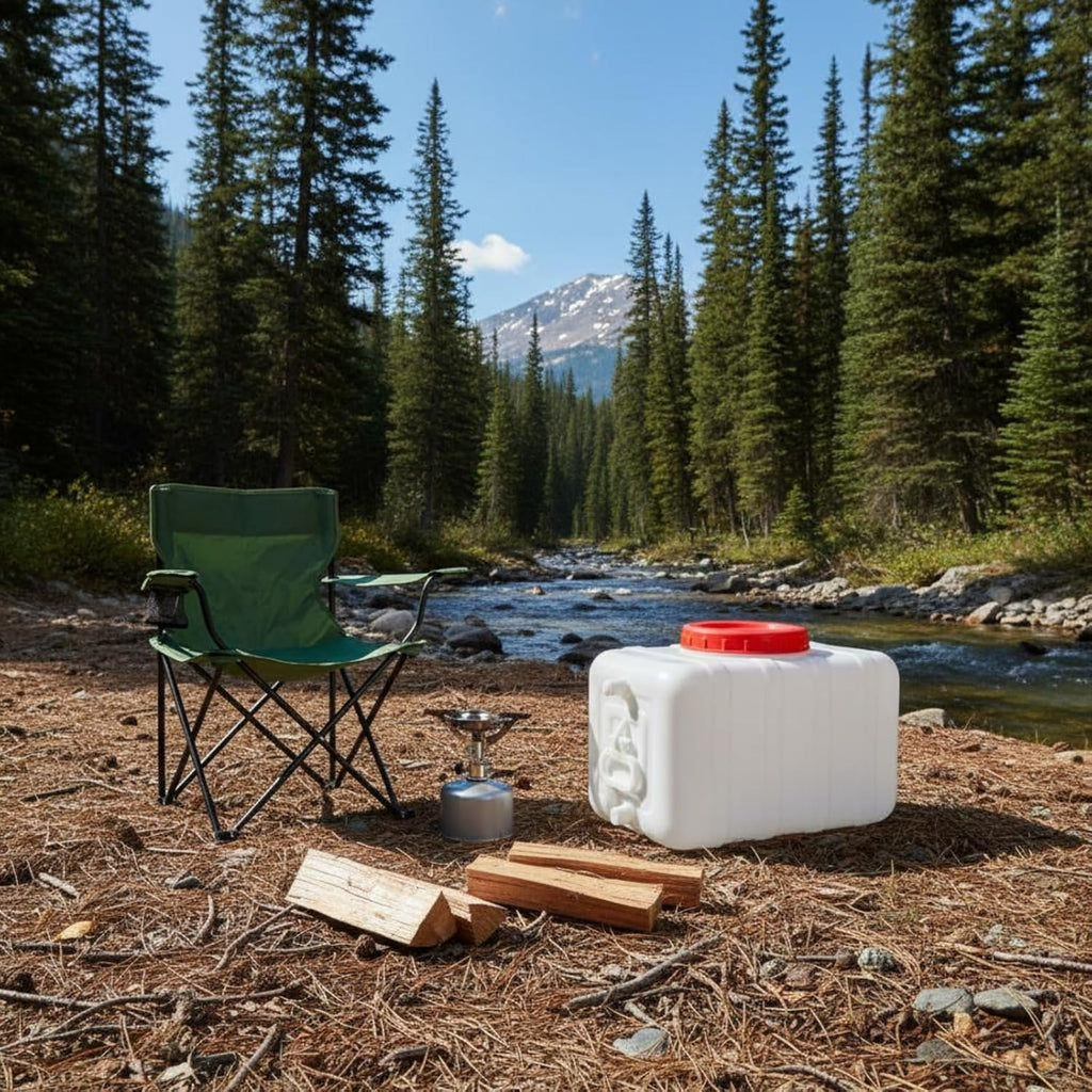 Food Grade Water Jug Thickened Material Rectangular Water Container Pressure Resistant for Outdoor