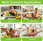 30 Pcs Fake Fruit Pack, Artificial Fruit for Party, Plastic Fruits Table Centrepieces Decoration Home Kitchen, Frutas Artificiales Decorativas, Apple Bananas