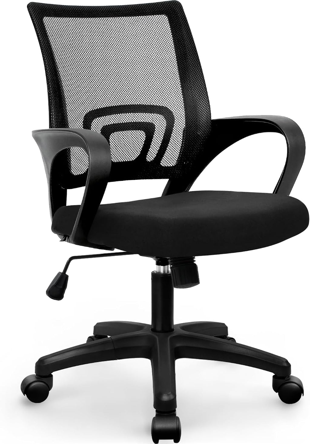 ETONEX Office Chair with Ergonomic Mid Back Cushion Lumbar Support Adjustable Swivel Rolling Computer Gaming Desk Chair Comfy Mesh Seat Wheels Home Executive Use (1, All Black)