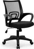 ETONEX Office Chair with Ergonomic Mid Back Cushion Lumbar Support Adjustable Swivel Rolling Computer Gaming Desk Chair Comfy Mesh Seat Wheels Home Executive Use (1, All Black)