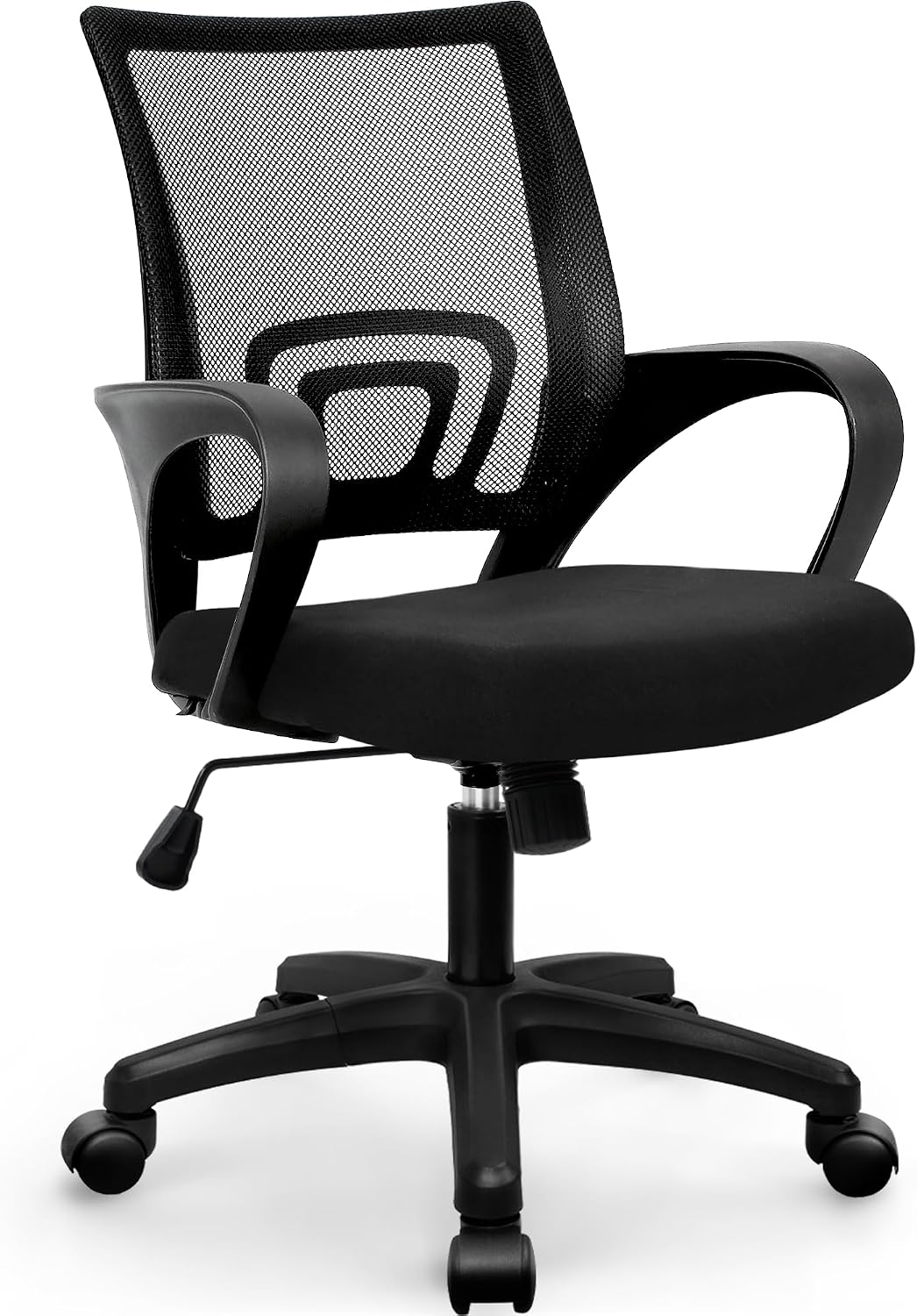 ETONEX Office Chair with Ergonomic Mid Back Cushion Lumbar Support Adjustable Swivel Rolling Computer Gaming Desk Chair Comfy Mesh Seat Wheels Home Executive Use (1, All Black)