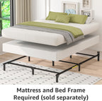 Amazon Basics Smart Box Spring Bed Base, 5-Inch Low Profile Height Mattress Foundation, Sturdy Durable Steel Support, Tool-Free Easy Assembly, Queen, 79" x 59.5" x 5", White
