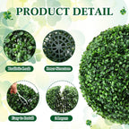 Hotop 2 Pcs 9 Inch Artificial Plant Topiary Ball 4 Layers Garden Spheres Boxwood Balls Artificial Topiaries Spheres Decorative Plants for Backyard, Balcony, Garden, Indoor Outdoor Decor(Green)