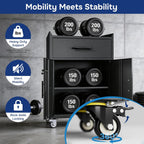 Metal Storage Cabinet with Wheels,Adjustable Shelves with Doors and Lock,Sturdy and Durable Heavy Duty Utility Storage Cabinet for Office/Kitchen/Garage/Pantry Organizer