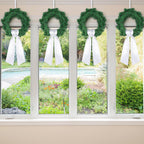 VitalCozy 4 Pcs Wreath Sash for Front Door Blank Wreath Sash Accessories Embroidery Plain Blanks for Embroidery Monogram Party Farmhouse Indoor Outdoor Wedding Decor (4.49" X 56.30",White)