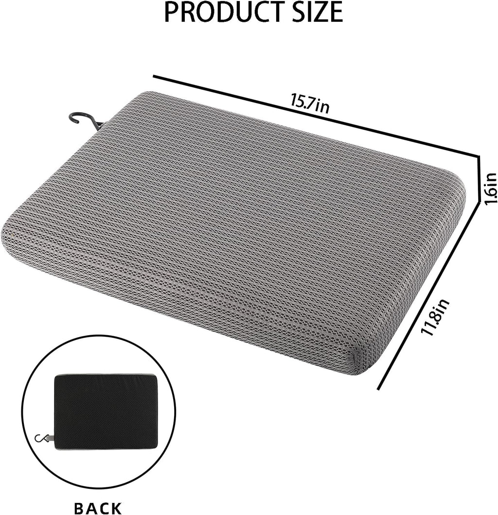 Shower Seat Cushion, Bath Chair Cushion, Bathtub Cushion for Soaking Tub, Non Slip Pad, Shower Safety Mat, Sauna Seat Cushion (Grey)
