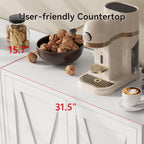 Metal Buffet Cabinet with Storage, 39.3''H Sideboard Cabinet with Doors, Modern White Coffee Bar with Storage&2 Adjustable Shelves, for Kitchen, Living Room, Entryway