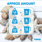 Tumbler Home Medium Sized Shells in a Delightful Mix of Whites, Tans and Pinks | 1 Pound | Perfect for Crafts, Beach Home Decor, Weddings, Vase Filler and Classrooms